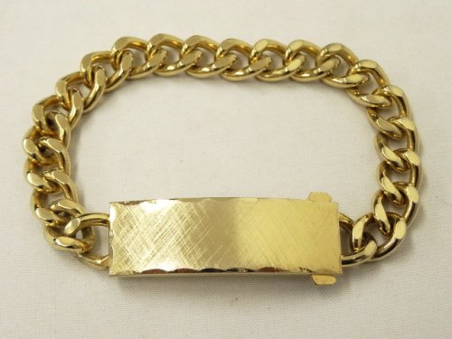 IDプレート チェーンブレスレット ゴールド (VINTAGE) 「Accessorie」 入荷しました。