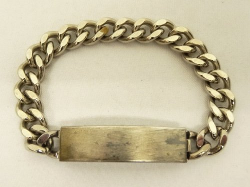 IDプレート チェーンブレスレット シルバー (VINTAGE) 「Accessorie」 入荷しました。