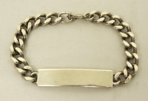 IDプレート チェーンブレスレット シルバー (VINTAGE) 「Accessorie」 入荷しました。
