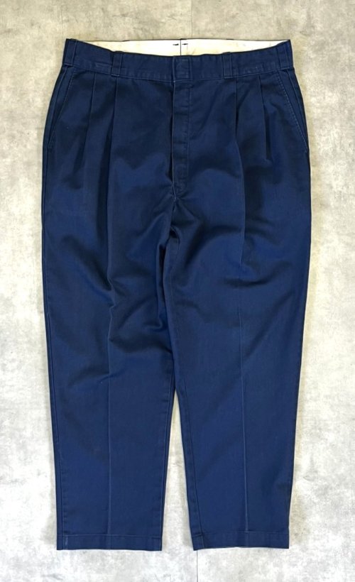 90'S DICKIES ツープリーツ ワークパンツ ネイビー USA製 (VINTAGE) 「Bottoms」入荷しました。