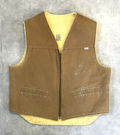 CARHARTT 裏地ボア ダックベスト ブラウン (VINTAGE) 「No Sleeve」入荷しました。