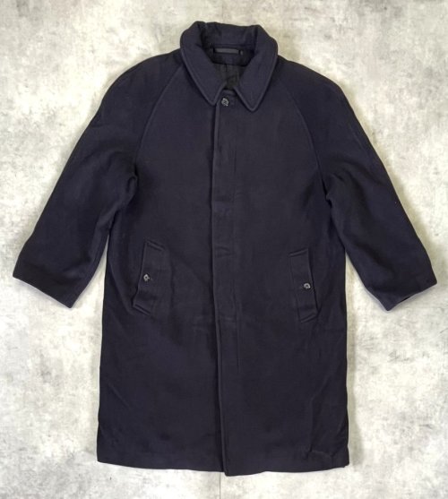 90'S BURBERRYS ウール/カシミア バルマカーンコート ネイビー イングランド製 (VINTAGE) 「Jacket」入荷しました。
