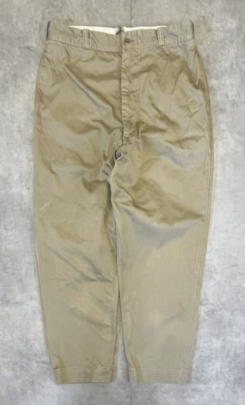 60'S アメリカ軍 US ARMY コットン100% チノパンツ PRENTICE製ブラスジップ (VINTAGE) 「Bottoms」入荷しました。