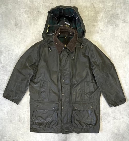 90'S BARBOUR 3クレスト "NORTHUMBRIA" 旧タグ 裏地ウール フード付き オイルドジャケット オリーブ イングランド製 (VINTAGE) 「Jacket」入荷しました。