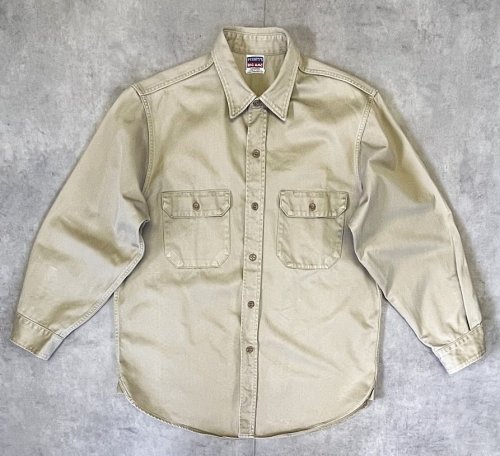 50'S BIG MAC コットンツイル マチ付き 長袖 ワークシャツ ベージュ (VINTAGE) 「L/S Shirt」入荷しました。