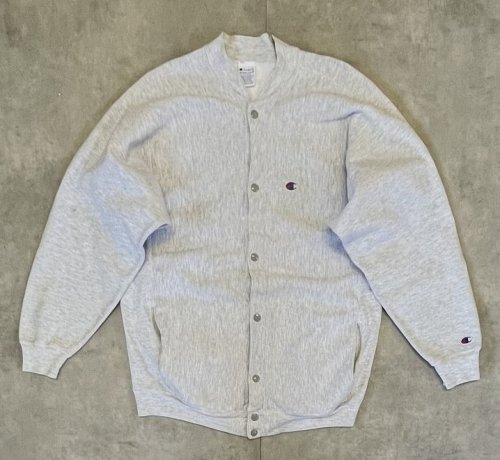90'S CHAMPION 刺繍タグ リバースウィーブ スナップボタン カーディガン グレー USA製 (VINTAGE) 「Sweat Shirt」入荷しました。