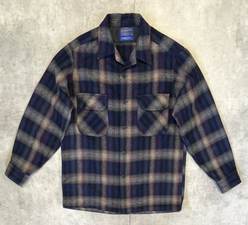 90'S PENDLETON "BOARD SHIRT" ウール オープンカラーシャツ チェック柄 USA製 (VINTAGE) 「L/S Shirt」入荷しました。