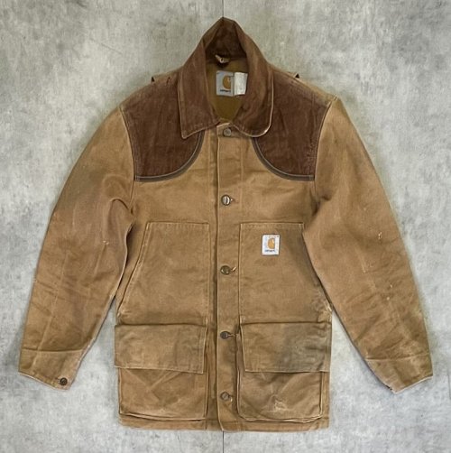 80'S CARHARTT 襟コーデュロイ ダック ハンティングジャケット ブラウン USA製 (VINTAGE) 「Jacket」入荷しました。