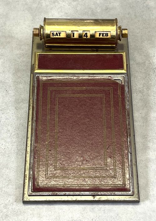 PARK SHERMAN メモパッド付き ブラス製 デスクトップ パーペチュアルカレンダー (VINTAGE) 「Antique Goods」入荷しました。