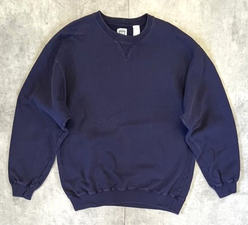 90'S GAP 旧タグ ヘビーウエイト 前Vガゼット付き スウェットシャツ ネイビー (VINTAGE) 「Sweat Shirt」入荷しました。