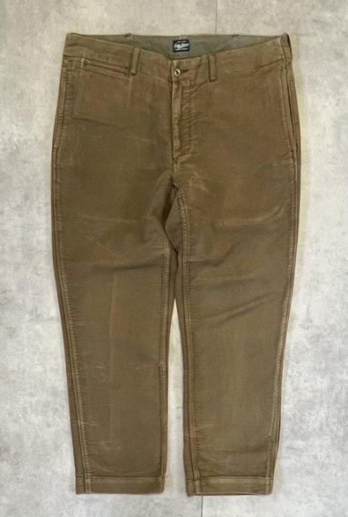 90'S RALPH LAUREN モールスキンパンツ IDEALジップ ダークカーキ (VINTAGE) 「Bottoms」入荷しました。