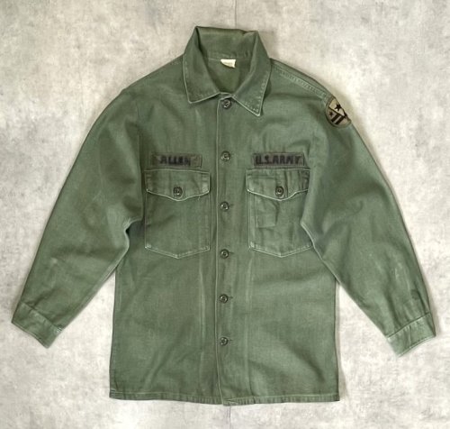 70'S アメリカ軍 US ARMY OG107 コットンサテン ユーティリティシャツ (VINTAGE) 「L/S Shirt」入荷しました。