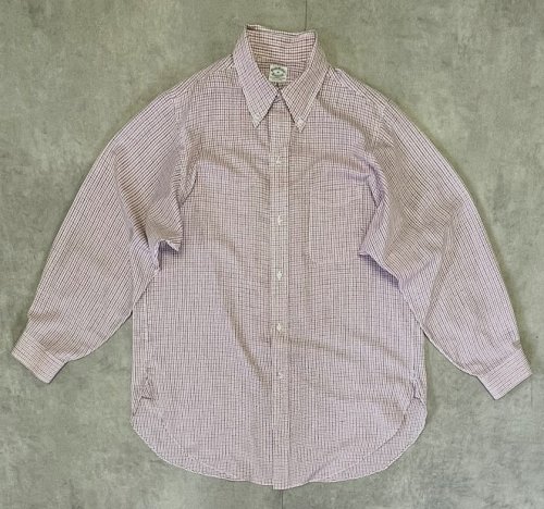 60'S BROOKS BROTHERS "BROOKSCLOTH" 6ボタン マチ付き BDシャツ チェック柄 USA製 (VINTAGE) 「L/S Shirt」入荷しました。