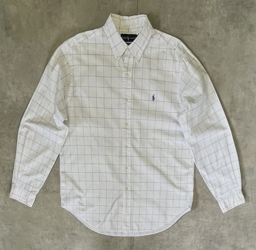 90'S RALPH LAUREN "CLASSIC FIT" ピンオックス BDシャツ グラフチェック (VINTAGE) 「L/S Shirt」入荷しました。