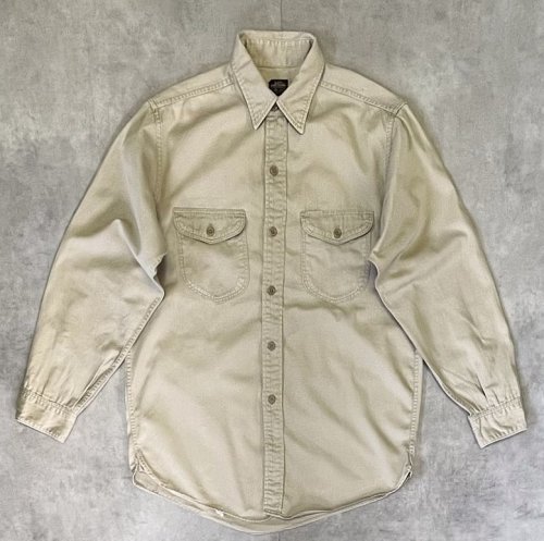 60'S LEE "CHETOPA" マチ付き 長袖 ワークシャツ ベージュ USA製 (VINTAGE) 「L/S Shirt」入荷しました。