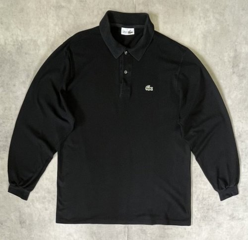 80'S CHEMISE LACOSTE 長袖 ポロシャツ ブラック フランス製 (VINTAGE) 「L/S Shirt」入荷しました。
