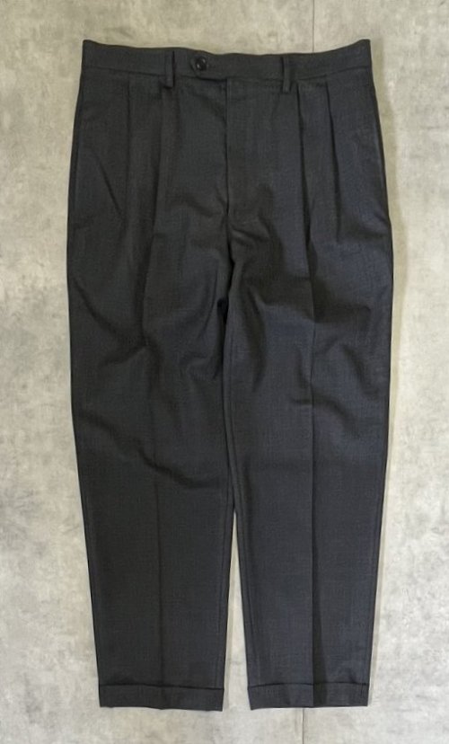 90'S RALPH LAUREN ツープリーツ ウール スラックス チャコール (VINTAGE) 「Bottoms」入荷しました。