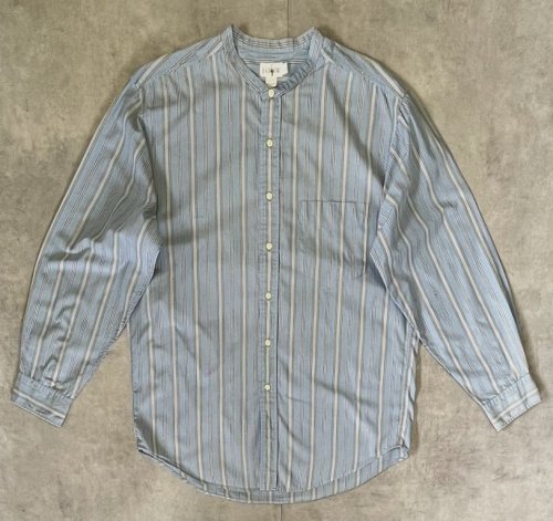 90'S J.CREW 旧タグ ポプリン バンドカラーシャツ ストライプ (VINTAGE) 「L/S Shirt」入荷しました。