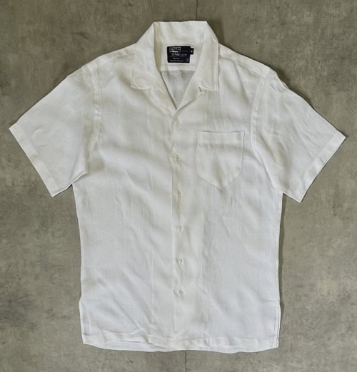 80'S RALPH LAUREN リネン 半袖 オープンカラーシャツ ホワイト USA製 (VINTAGE) 「S/S Shirt」入荷しました。