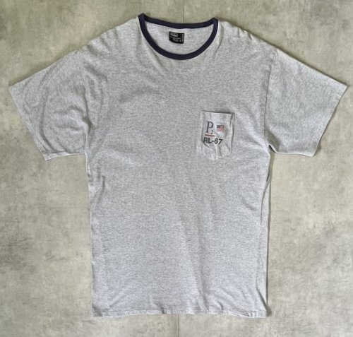 90'S RALPH LAUREN "RL-67" シングルステッチ 半袖 ポケットTシャツ グレー USA製 (VINTAGE) 「T-Shirt」入荷しました。