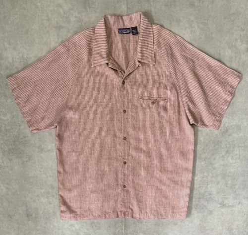 03'S PATAGONIA ヘンプ100% 半袖 オープンカラーシャツ チェック柄 (VINTAGE) 「S/S Shirt」入荷しました。