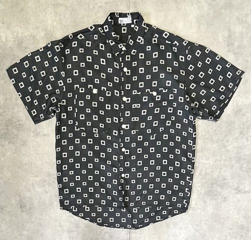 AVANTI シルク100% 半袖 シャツ チャコール/ホワイト 総柄 (VINTAGE) 「S/S Shirt」入荷しました。