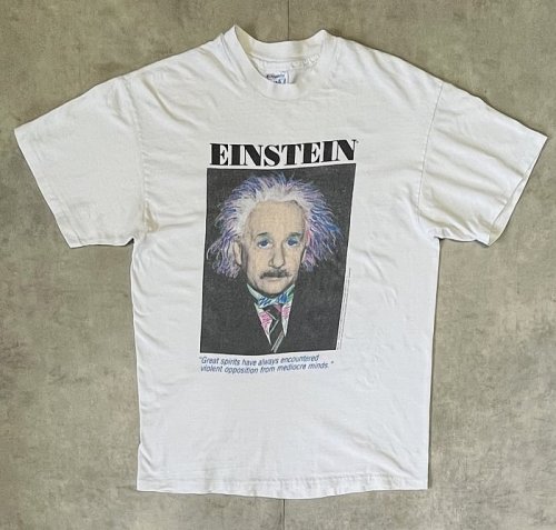 90'S EINSTEIN シングルステッチ 半袖 Tシャツ ホワイト USA製 (VINTAGE) 「T-Shirt」入荷しました。
