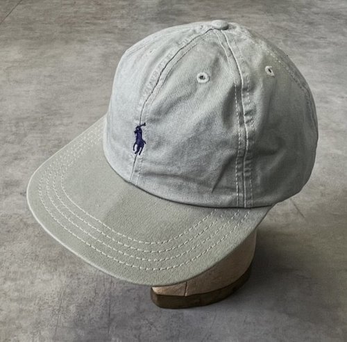 90'S RALPH LAUREN ロゴ刺繍 ベースボールキャップ カーキ USA製 (VINTAGE) 「Cap」入荷しました。