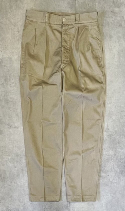 50'S フランス軍 M52 ボタンフライ プリーツ入り チノパンツ ベージュ 23 (VINTAGE) 「Bottoms」入荷しました。