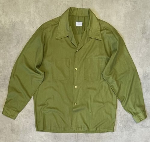 60'S TOWNCRAFT "PENN-PREST" オープンカラーシャツ オリーブ (VINTAGE) 「L/S Shirt」入荷しました。