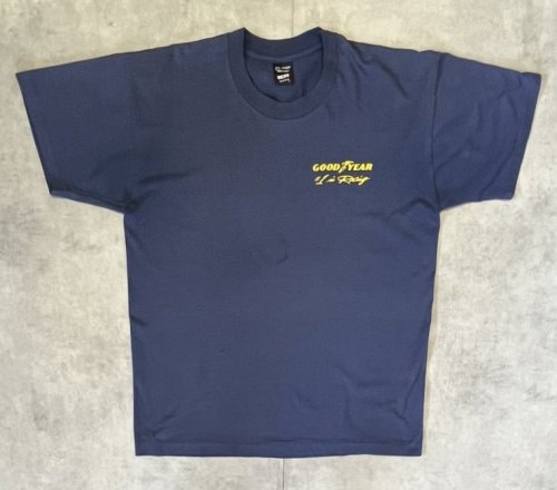 90'S GOOD YEAR シングルステッチ 両面プリント 半袖 Tシャツ フェードネイビー カナダ製 (VINTAGE) 「T-Shirt」入荷しました。