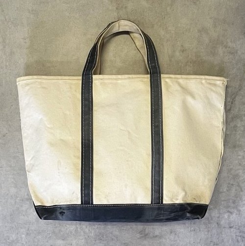 80'S LL Bean 2色タグ キャンバス トートバッグ ネイビー/オフホワイト USA製 (VINTAGE) 「Bag」入荷しました。