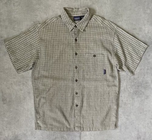 03'S PATAGONIA オーガニックコットン 半袖 ACシャツ チェック柄 ポルトガル製 (VINTAGE) 「S/S Shirt」入荷しました。