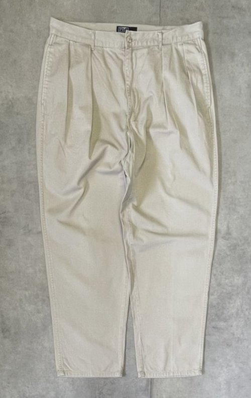 90'S RALPH LAUREN "ボックスロゴ" ツープリーツ チノパンツ ライトベージュ (VINTAGE)「Bottoms」入荷しました。
