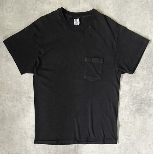 90'S HANES シングルステッチ ポケット付き 半袖 Tシャツ ブラック ジャマイカ製 (VINTAGE) 「T-Shirt」入荷しました。