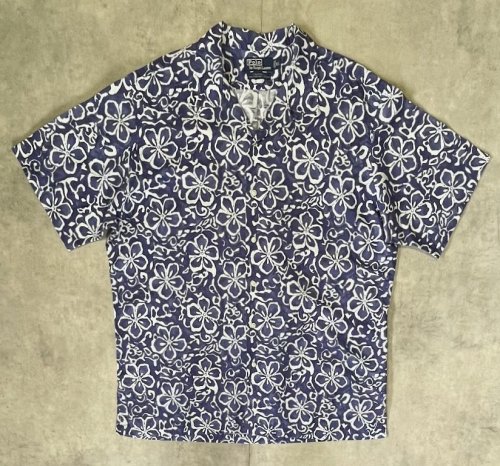 90'S RALPH LAUREN "CALDWELL" リネン/コットン 半袖 オープンカラーシャツ 花柄 (VINTAGE)「S/S Shirt」入荷しました。