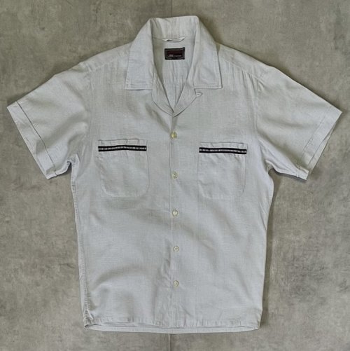 60'S SPIRE OF CALIFORNIA ネップ入りコットン 半袖 オープンカラーシャツ ライトグレー (VINTAGE)「S/S Shirt」入荷しました。