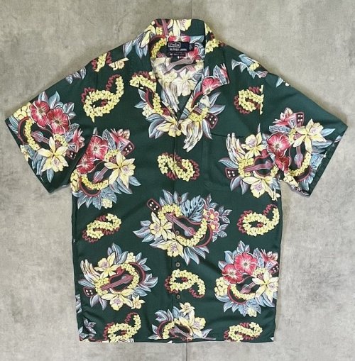 90'S RALPH LAUREN "KEY WEST CAMP" ビスコース 半袖 オープンカラーシャツ 総柄 (VINTAGE)「S/S Shirt」入荷しました。