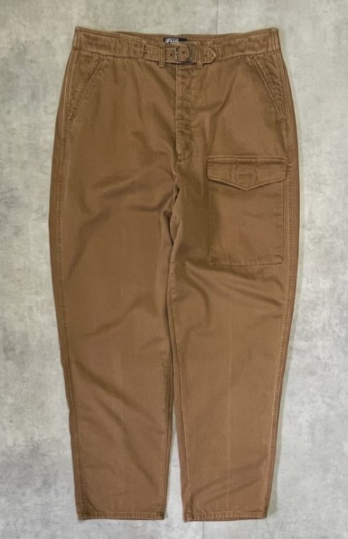 90'S RALPH LAUREN ベルト付き 片側ポケット付き チノパンツ ブラウン USA製 (VINTAGE)「Bottoms」入荷しました。
