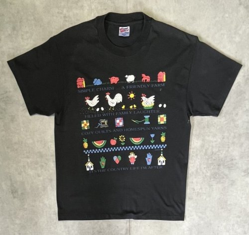 90'S FARM シングルステッチ 半袖 Tシャツ ブラック USA製 (VINTAGE)「T-Shirt」入荷しました。