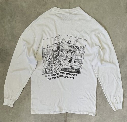 80'S PAUL ELDER シングルステッチ 両面プリント 長袖 Tシャツ ホワイト USA製 (VINTAGE)「T-Shirt」入荷しました。