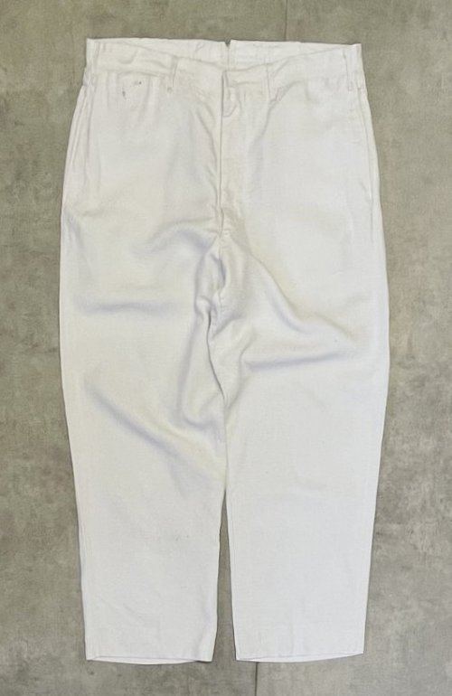 50'S フレンチワーク ボタンフライ リネンパンツ ホワイト (VINTAGE)「Bottoms」入荷しました。
