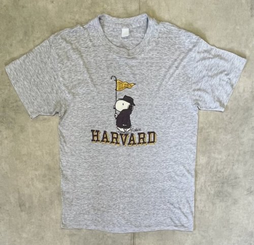 80'S HARVARD x SNOOPY シングルステッチ 半袖 Tシャツ ヘザーグレー (VINTAGE)「T-Shirt」入荷しました。