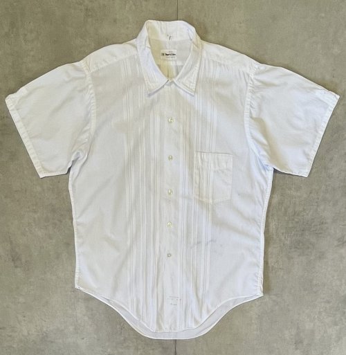 60'S 2X2 ポプリンジャガード 半袖 シャツ ホワイト (VINTAGE)「S/S Shirt」入荷しました。