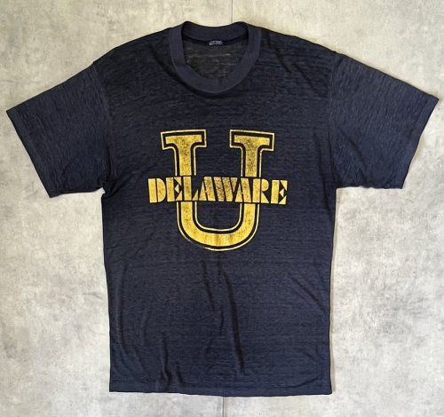 80'S DELAWARE トライブレンド シングルステッチ 半袖 Tシャツ ダークネイビー (VINTAGE)「T-Shirt」入荷しました。