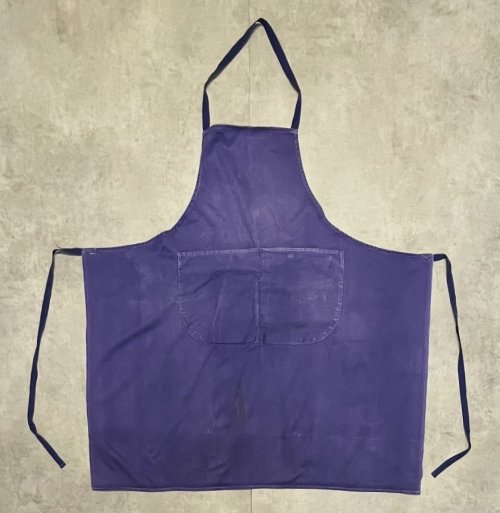 ユーロヴィンテージ コットンツイル ポケット付き エプロン ナス紺 (VINTAGE)「Bottoms」入荷しました。