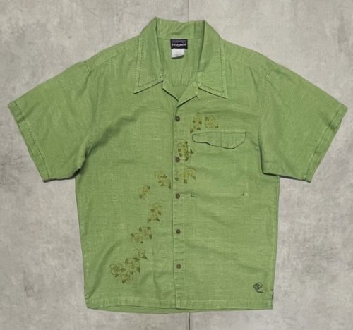 05'S PATAGONIA "RHYTHM" ヘンプ/ポリ 刺繍入り 半袖 オープンカラーシャツ (VINTAGE)「S/S Shirt」入荷しました。