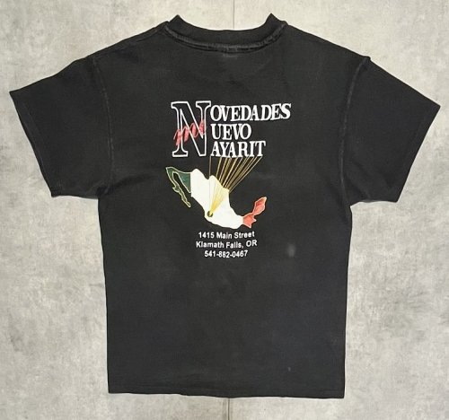 90'S NOVEDADES NUEVO NAYARIT シングルステッチ 両面プリント 半袖 Tシャツ ブラック USA製 (VINTAGE)「T-Shirt」入荷しました。