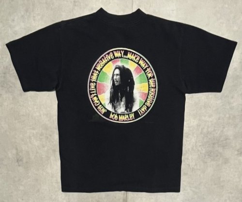 90'S BOB MARLEY "POSITIVE VIBRATION" 両面プリント シングルステッチ 半袖 Tシャツ ブラック USA製 (VINTAGE)「T-Shirt」入荷しました。