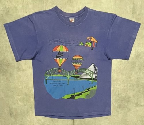 90'S NIKE 銀タグ シングルステッチ 両面プリント Tシャツ ブルー USA製 (VINTAGE)「T-Shirt」入荷しました。